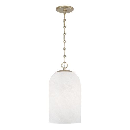 Cleo 1 Light 9 inch Matte Brass Pendant Ceiling Light