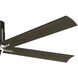 Clean 60 inch Matte Black/Brushed Nickel with Urban Walnut Blades Ceiling Fan