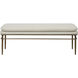 Paredes Natural and Dark Antique Brushed Brass Bench