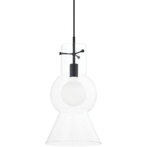 Mirabel 1 Light 11 inch Soft Black Pendant Ceiling Light