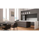 Dunbar 5 Light 40 inch Matte Black with Polished Chrome Accents Linear Chandelier Ceiling Light