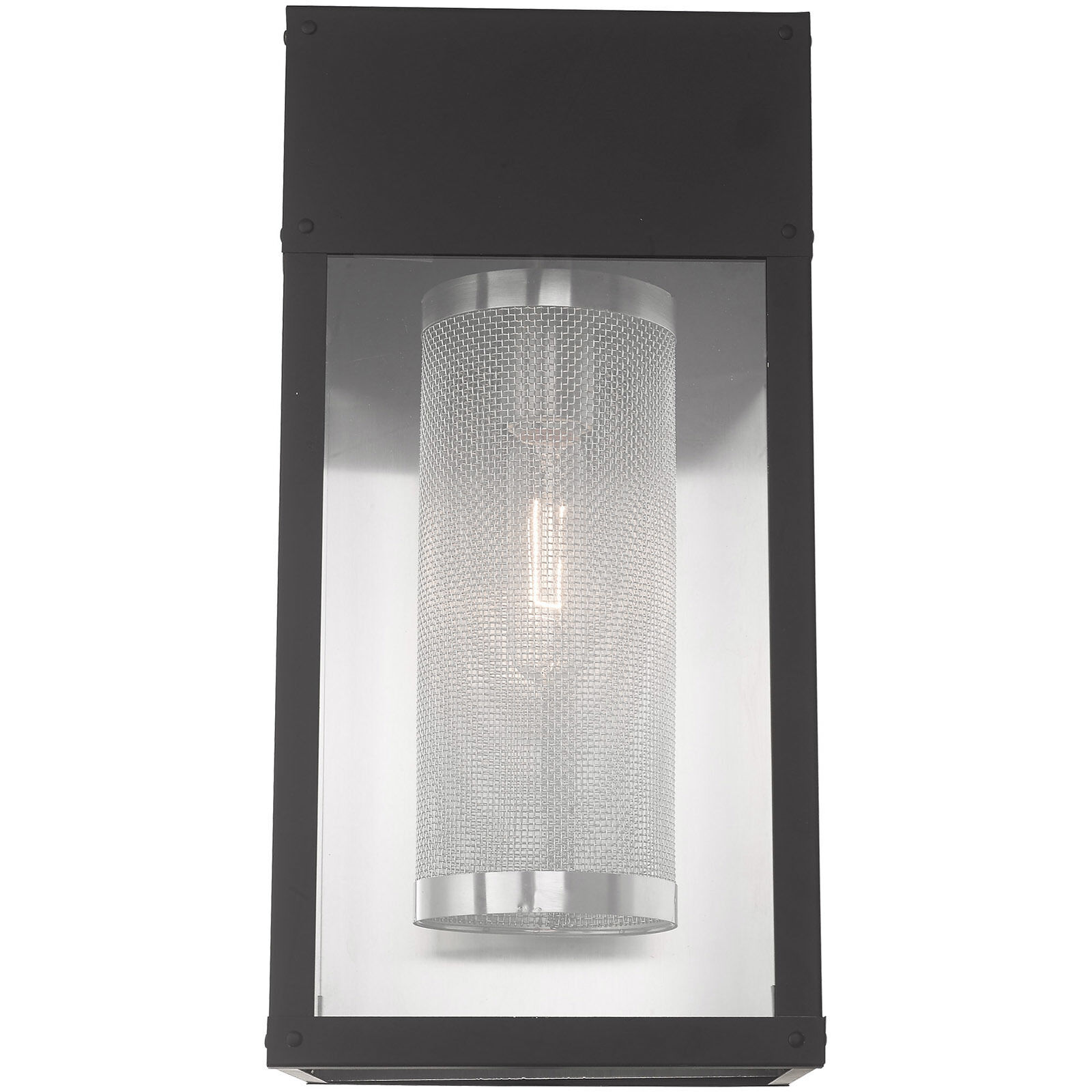 Franklin 1 Light 16 inch Black Outdoor Wall Lantern