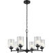 Winslow 6 Light Black Chandelier Ceiling Light, Large