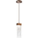Parallel LED 2.3 inch Burnished Bronze Pendant Ceiling Light in Clear Granite, 2700K LED