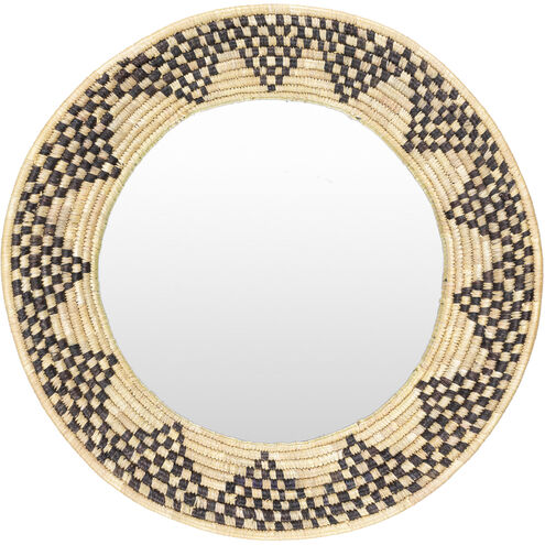 Dastkar 24 X 24 inch Peach Mirror, Round