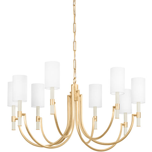 Gustine 8 Light 42 inch Vintage Gold Leaf Chandelier Ceiling Light