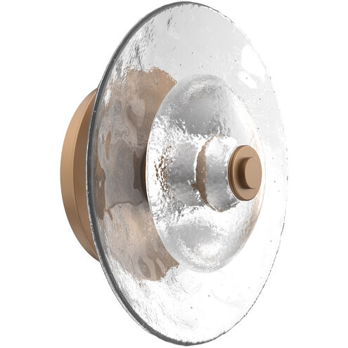 Atmosphere Cirrus LED Novel Brass Sconce/Flush Mount Ceiling Light in 3000K LED, Clear Granite, Large
