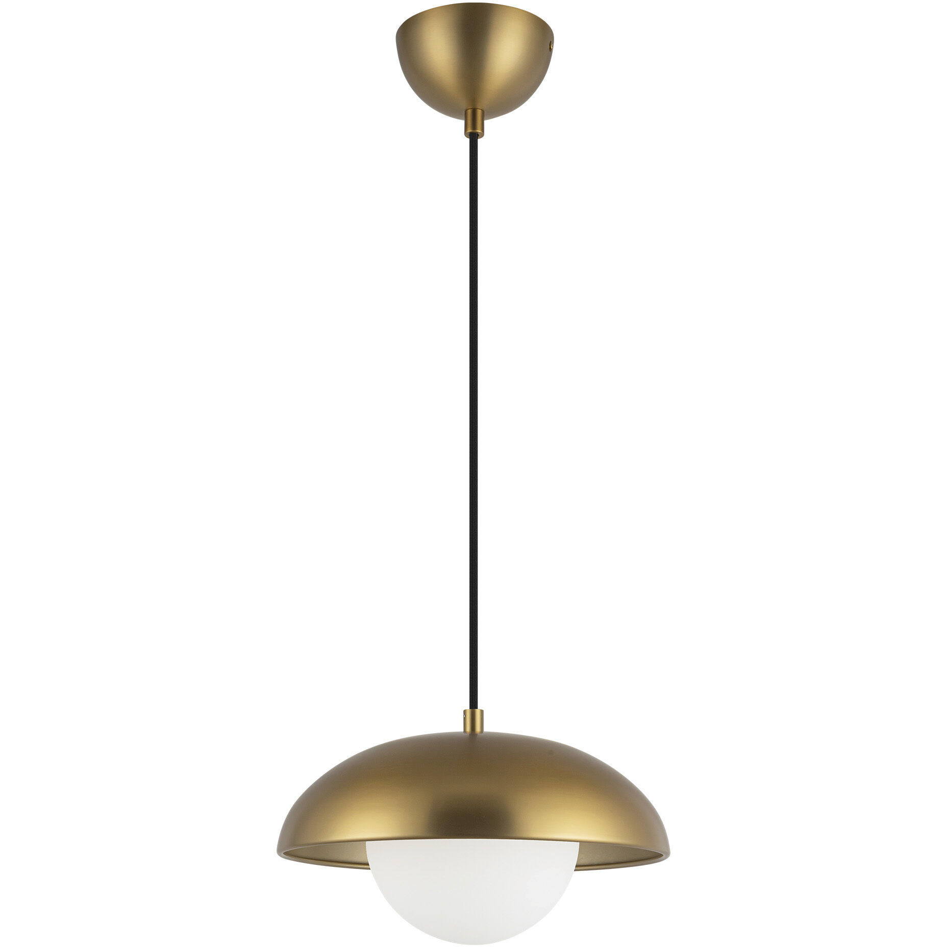 Alora Mood Rubio 1 Light 10.88 inch Aged Gold/Opal Matte Glass Pendant Ceiling Light