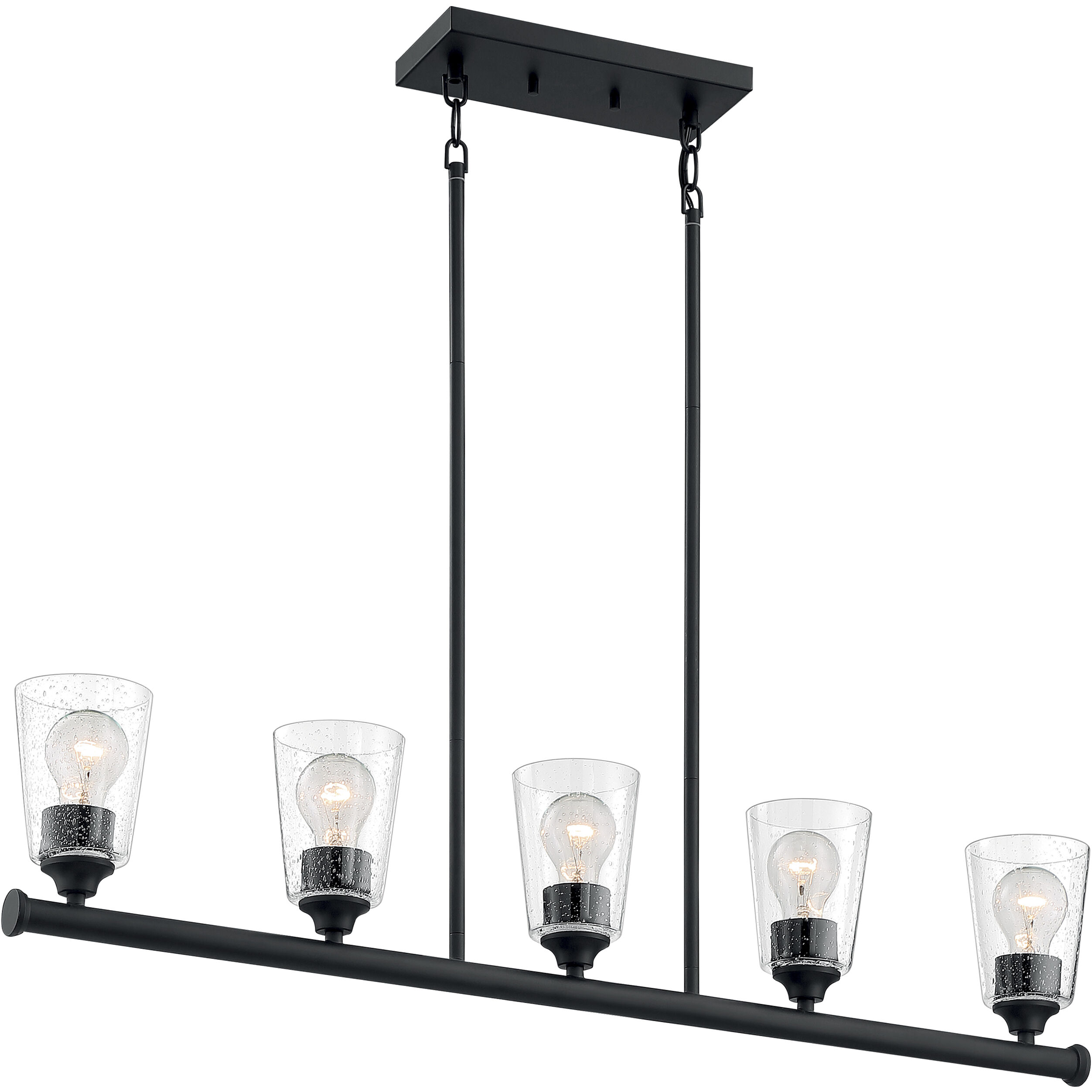 Bransel 5 Light 5 inch Matte Black Pendant Ceiling Light