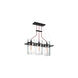 Square Ring 3 Light 26 inch Satin Black Pendant Ceiling Light 