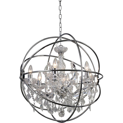Canada 6 Light 24 inch Chrome Chandelier Ceiling Light