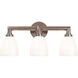 Chapman & Myers Wilton2 3 Light 21.5 inch Chrome Triple Bath Light Wall Light
