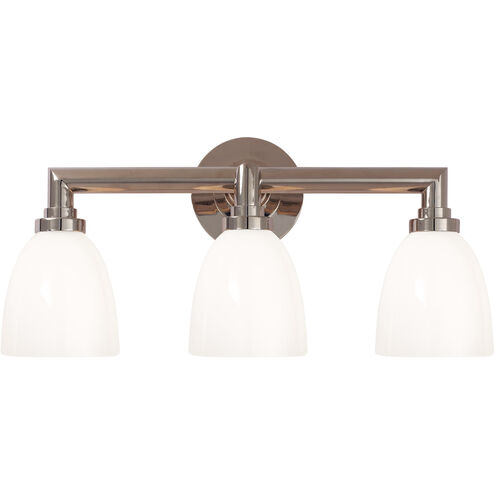 Chapman & Myers Wilton2 3 Light 21.5 inch Chrome Triple Bath Light Wall Light