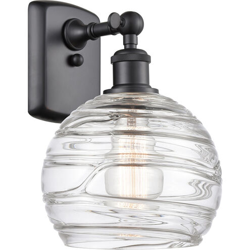 Ballston Deco Swirl LED 8 inch Matte Black Sconce Wall Light, Ballston