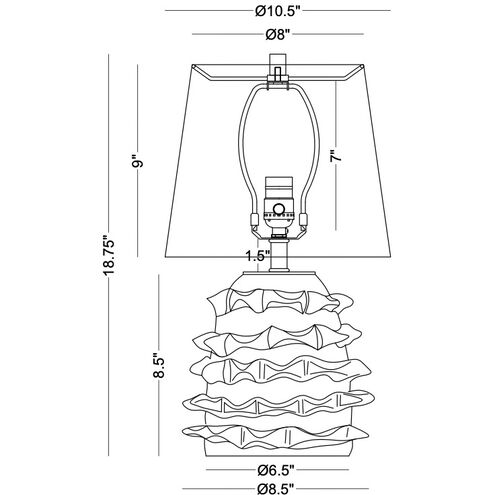 Booth 18.75 inch 100.00 watt Frosted Table Lamp Portable Light
