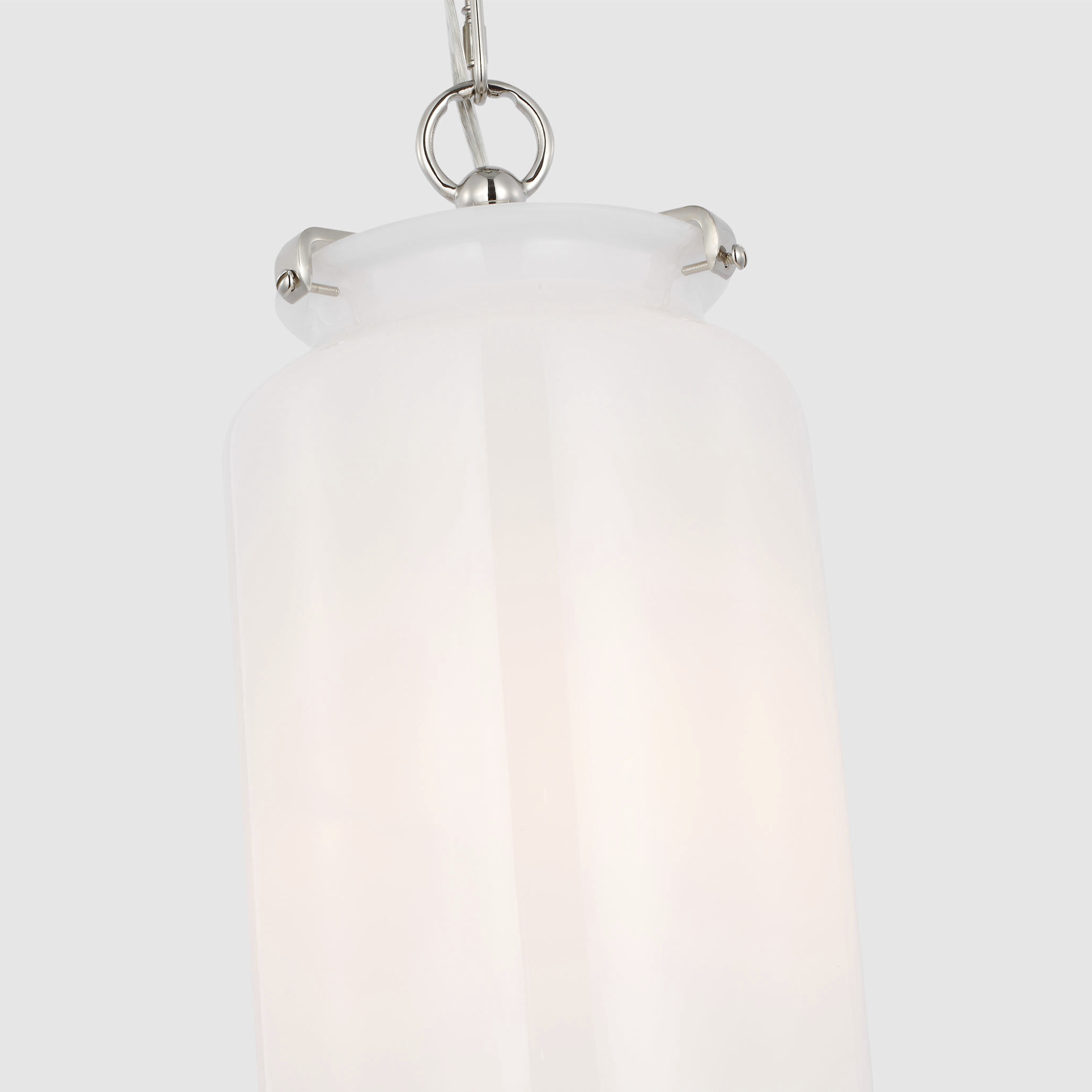 Thomas O'Brien Katie LED 7 inch Polished Nickel Cylinder Pendant Ceiling Light, Large