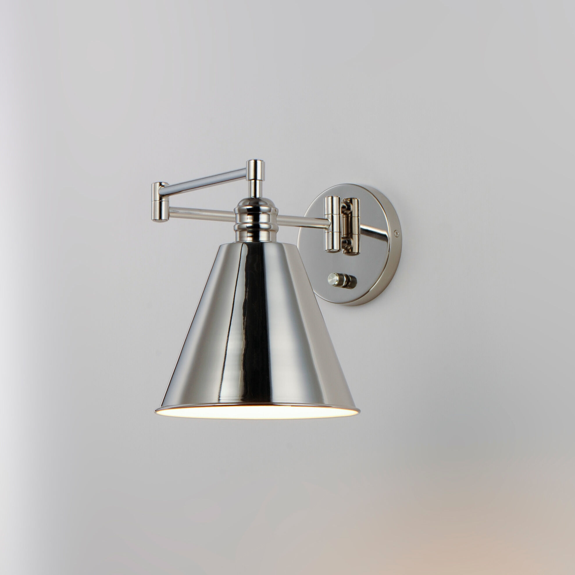 Library 1 Light 8 inch Polished Nickel Wall Sconce Wall Light