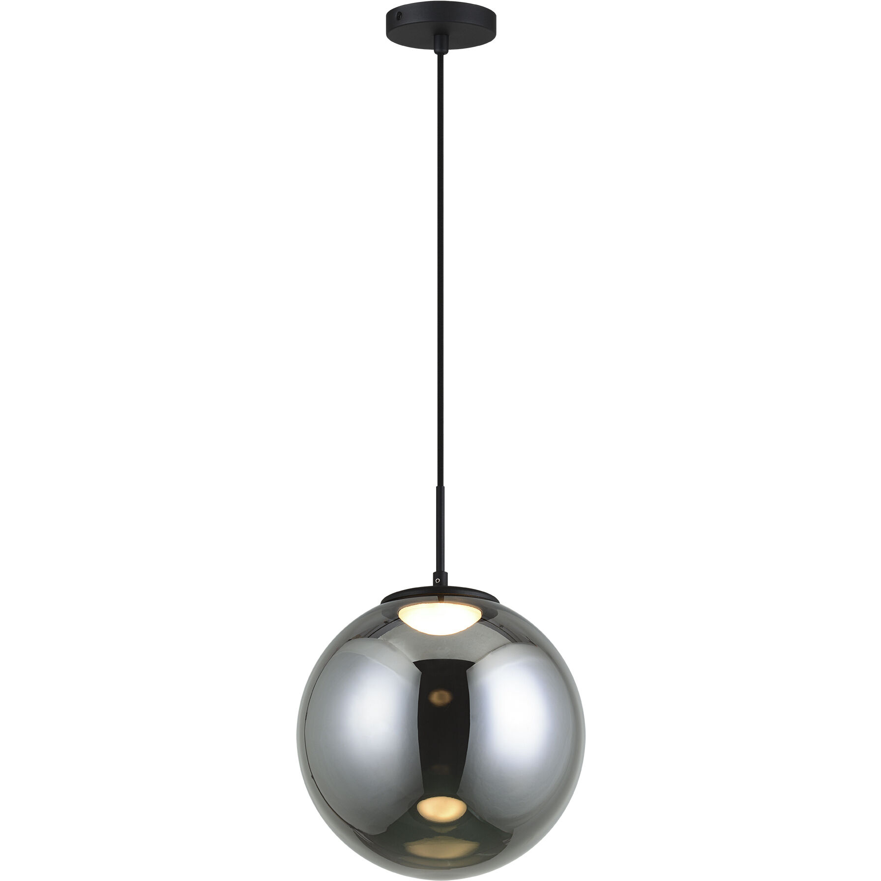 Boble LED 11.88 inch Matte Black Pendant Ceiling Light in Matte Black and Smoke