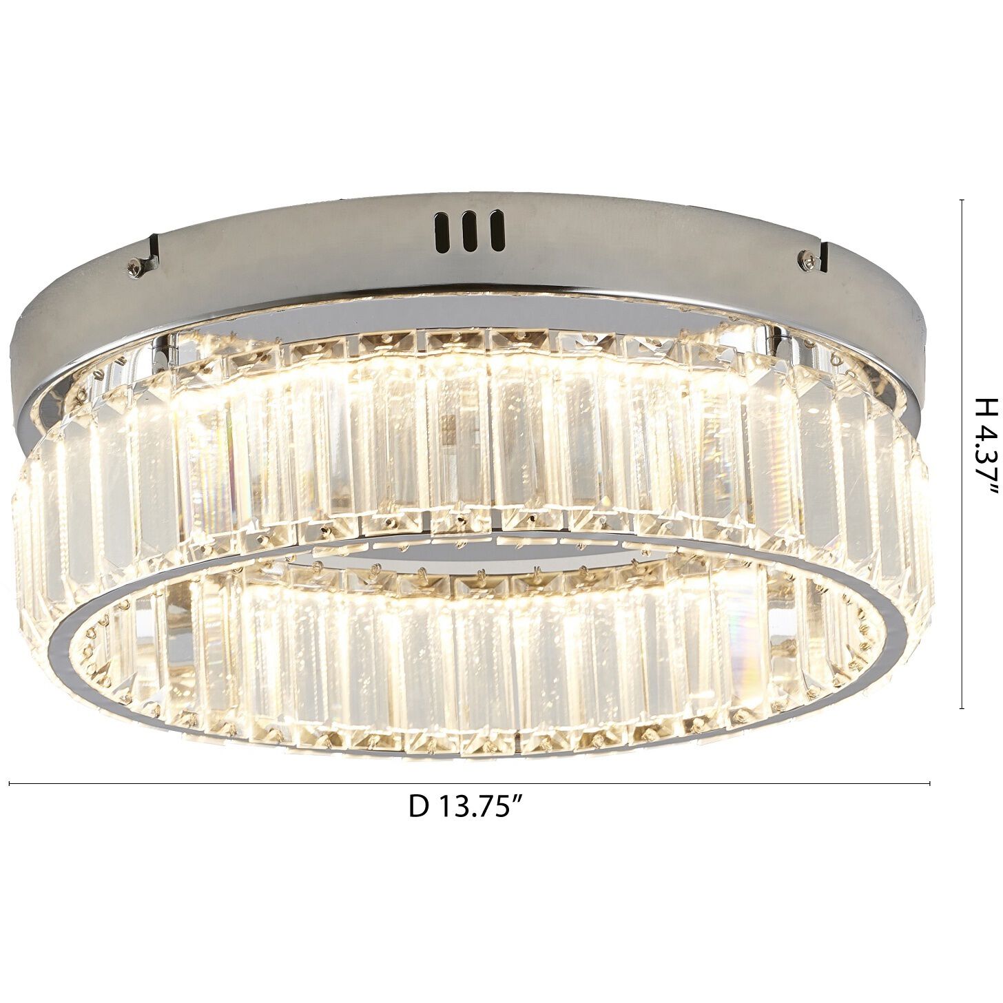 Canada LED 13.75 inch Chrome Flush Mount Ceiling Light