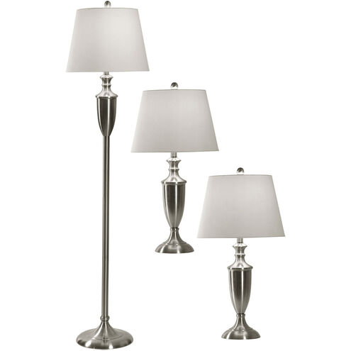 Signature 6 inch 100 watt Brushed Steel Floor and Table Lamp Portable Light