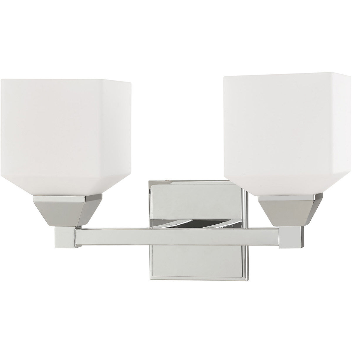 Aragon 2 Light 15 inch Polished Chrome Bath Vanity Wall Light