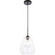 Kason 1 Light 8 inch Black Pendant Ceiling Light