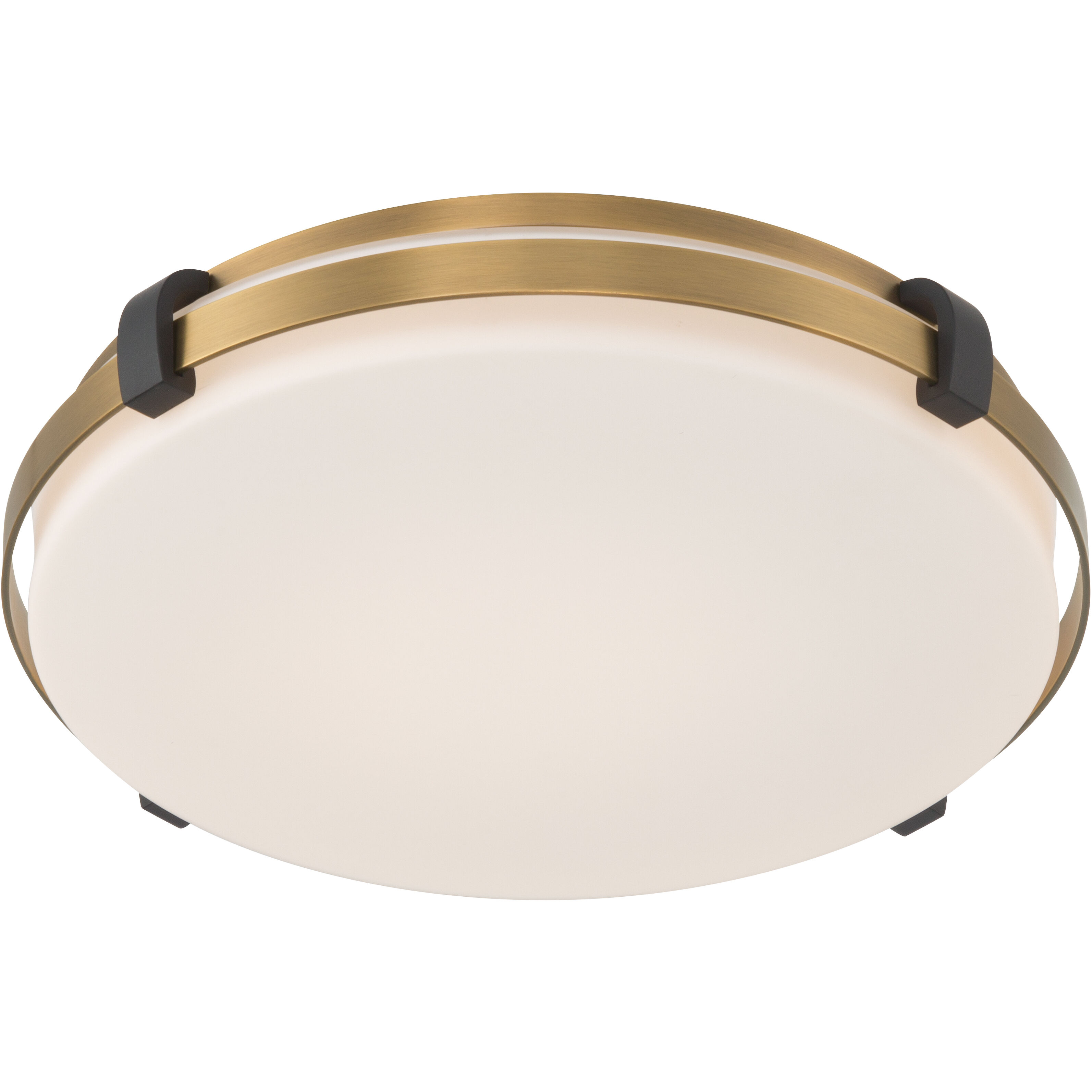 Arclume LED 14.75 inch Legacy Brass and Dark Matte Black Flush Mount Ceiling Light