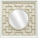 Finbar 40 X 40 inch White with Bleached White Wood and Mirror Wall Mirror