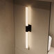 Scepter LED 4.5 inch Black Brass Bath Bar Wall Light