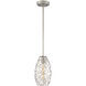Helios 1 Light 6 inch Matte Black Mini Pendant Ceiling Light