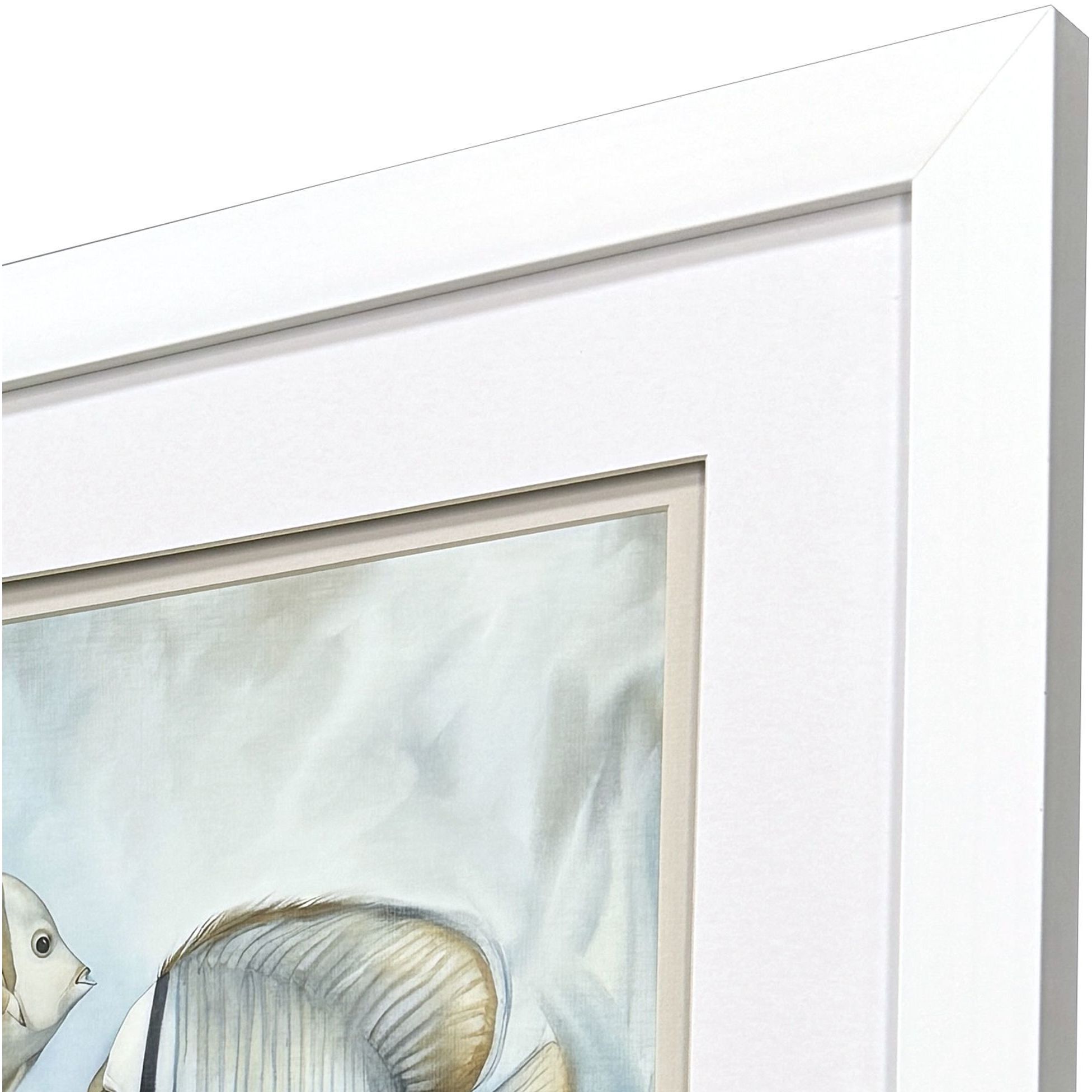 Swim Blue and Beige Framed Art, Propac