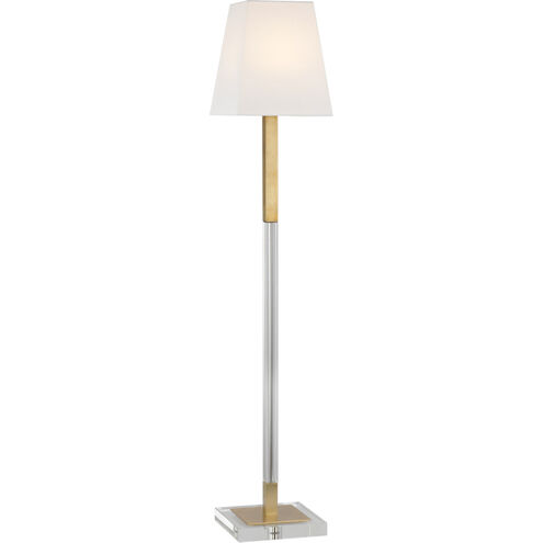 Chapman & Myers Reagan 52 inch 15.00 watt Antique-Burnished Brass and Crystal Reading Floor Lamp Portable Light, Medium