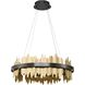 FT Series LED 23.6 inch Black and Brass Chandelier Ceiling Light