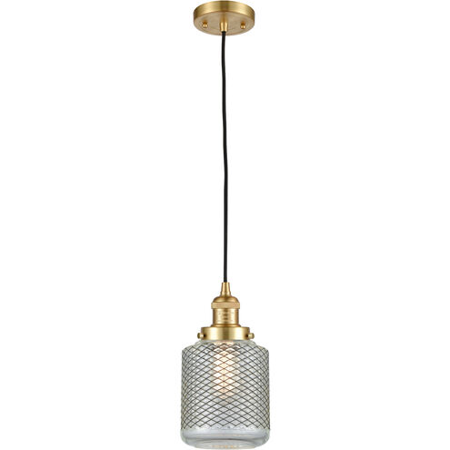 Franklin Restoration Stanton LED 6 inch Satin Gold Mini Pendant Ceiling Light, Franklin Restoration