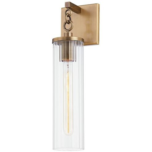 Yucca 1 Light 17 inch Patina Brass Outdoor Wall Sconce