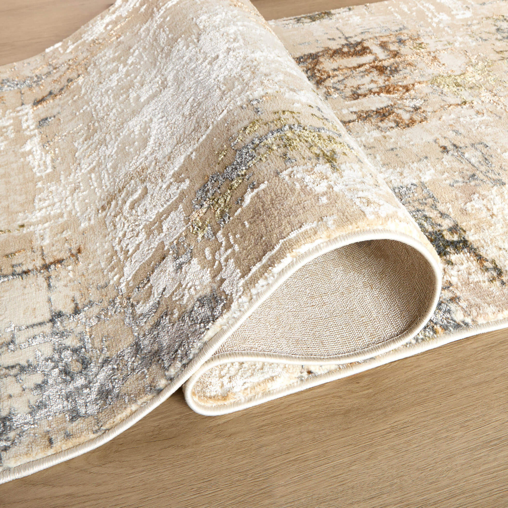 Salim Beige and Brown Indoor Rug