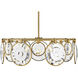 Nala LED 31 inch Heritage Brass Chandelier Ceiling Light