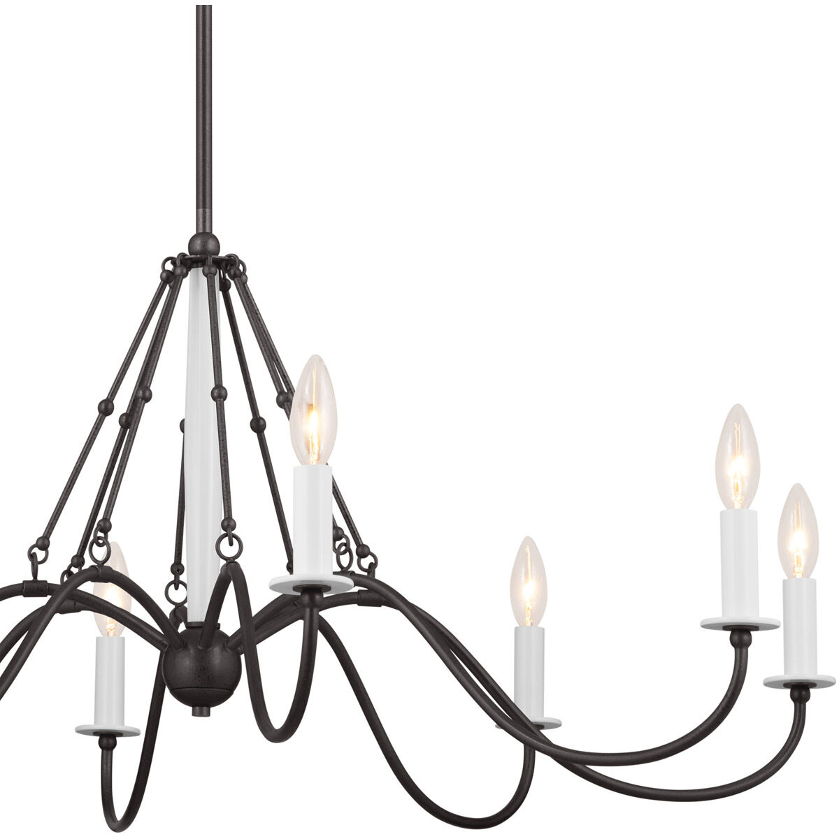 Homestead Freesia 8 Light 38 inch Anvil Iron Chandelier Ceiling Light, Freesia