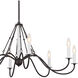 Homestead Freesia 8 Light 38 inch Anvil Iron Chandelier Ceiling Light, Freesia