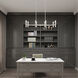 Copenhagen 8 Light 40 inch Brushed Nickel Linear Chandelier Ceiling Light