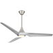 Switch 60 inch Brushed Nickel with Silver with Silver Blades Smart Dual Mount Ceiling Fan