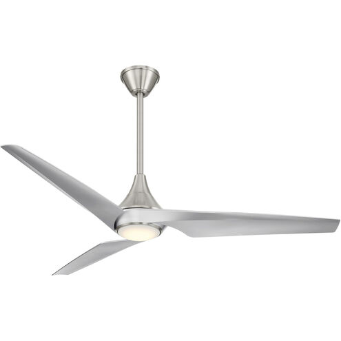 Switch 60 inch Brushed Nickel with Silver with Silver Blades Smart Dual Mount Ceiling Fan