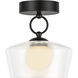 Alora Mood Leota LED 8 inch Matte Black Semi-Flush Mount Ceiling Light