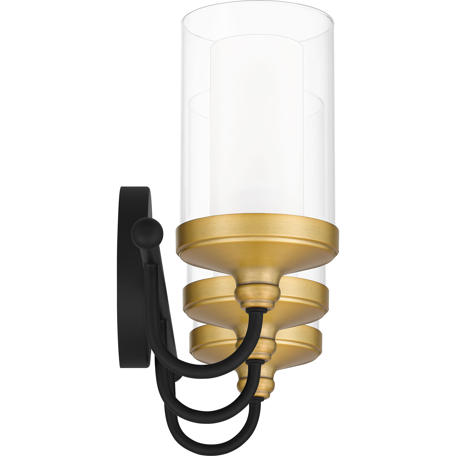 Rowland 3 Light 22 inch Matte Black Bath Light Wall Light