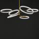 Hoopla LED 47.25 inch White and Gold Single Pendant Ceiling Light in White/Gold