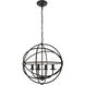 Octavia 4 Light 18 inch Dark Brown Pendant Ceiling Light