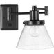 Hinton 12 inch 60.00 watt Matte Black Swing Arm Wall Light 
