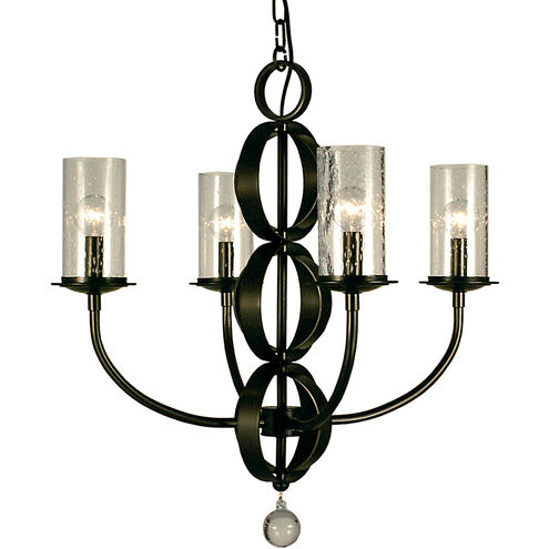 Compass 4 Light 23 inch Brushed Nickel Dining Chandelier Ceiling Light