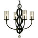Compass 4 Light 23 inch Brushed Nickel Dining Chandelier Ceiling Light
