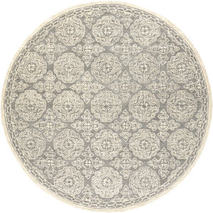 Granada 96 X 96 inch Gray/Light Beige/Charcoal Handmade Rug in 8 Ft Round, Round